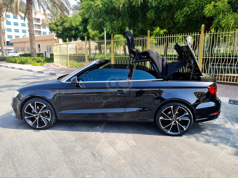 Black Audi A3 Convertible 2020 for rent in Dubai 2